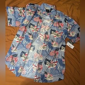 Patriotic Blue Men's Shirt